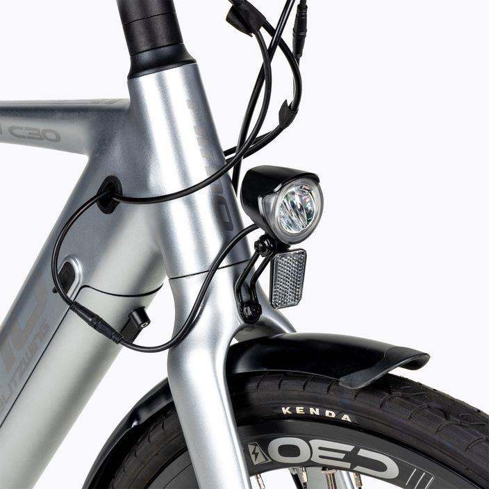 HIMO C30R Max 36V 10Ah 360Wh sidabrinis elektrinis dviratis 9