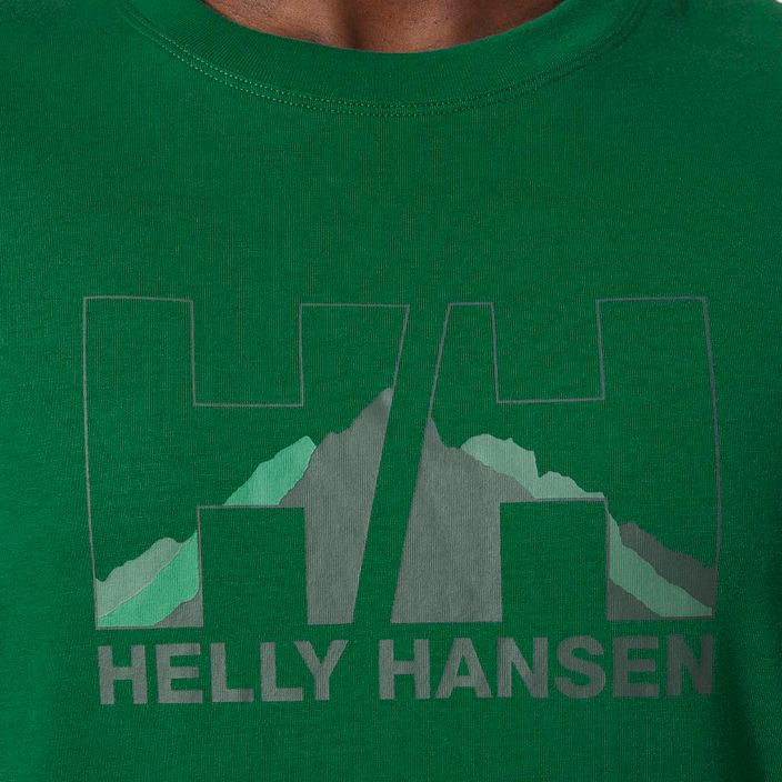 Helly Hansen Nord Graphic vyriški trekingo marškinėliai žali 62978_486 3