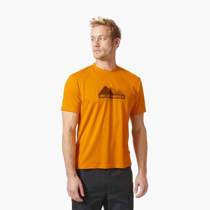 Vyriški Helly Hansen HH Tech Graphic trekingo marškinėliai geltoni 63088_328