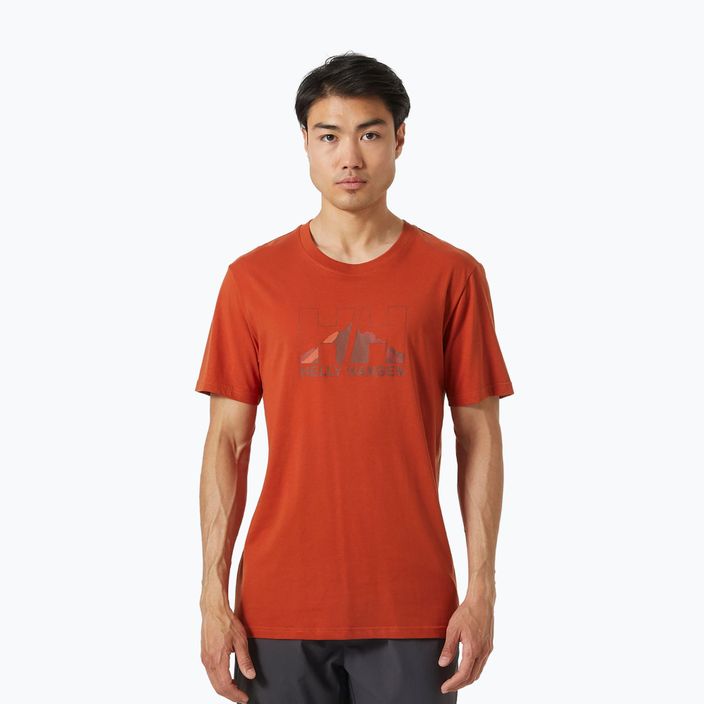 Helly Hansen Nord Graphic vyriški trekingo marškinėliai oranžiniai 62978_308
