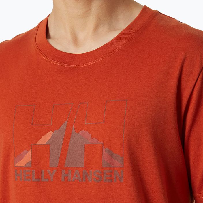 Helly Hansen Nord Graphic vyriški trekingo marškinėliai oranžiniai 62978_308 3