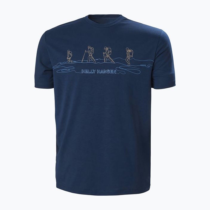 Helly Hansen Skog Recycled Graphic vyriški trekingo marškinėliai tamsiai mėlyni 63083_584 5