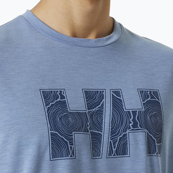 Helly Hansen Skog Recycled Graphic vyriški trekingo marškinėliai mėlyni 63082_636 3