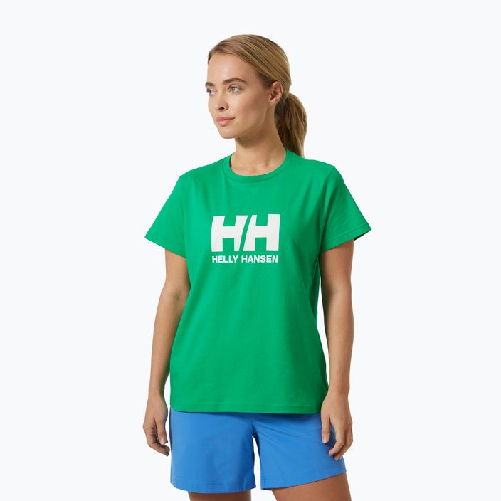 Moteriški marškinėliai Helly Hansen Logo 2.0 bright green