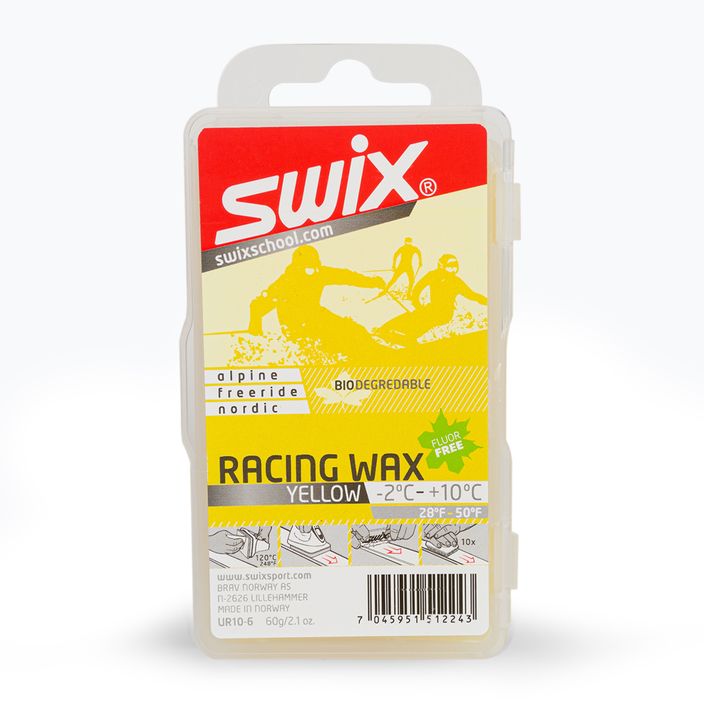 Swix Ur10 Yellow Bio Racing slidinėjimo vaškas geltonas UR10-6
