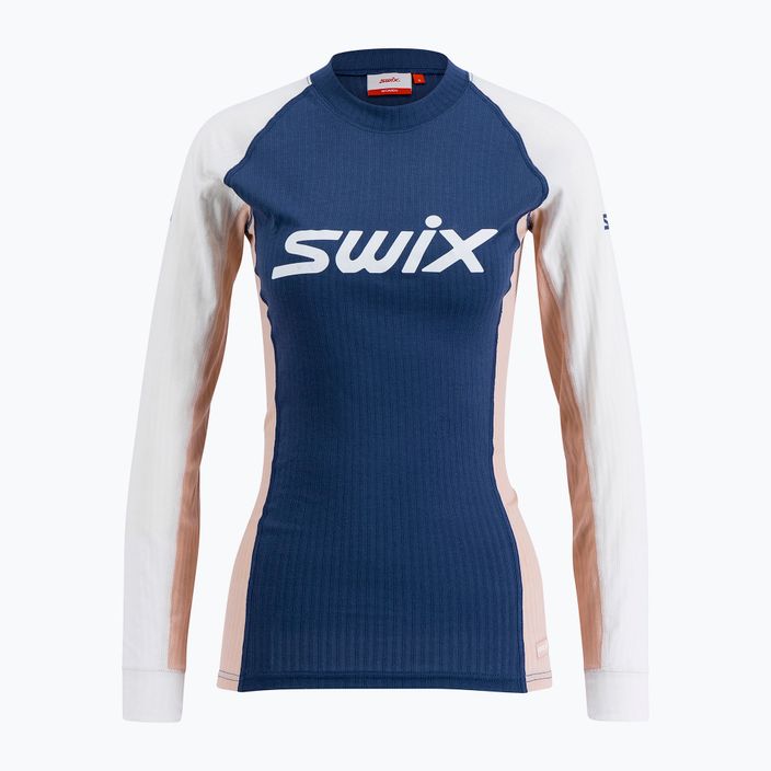 Moteriški termo marškinėliai Swix Racex Bodyw mėlyna ir balta 40816-75400