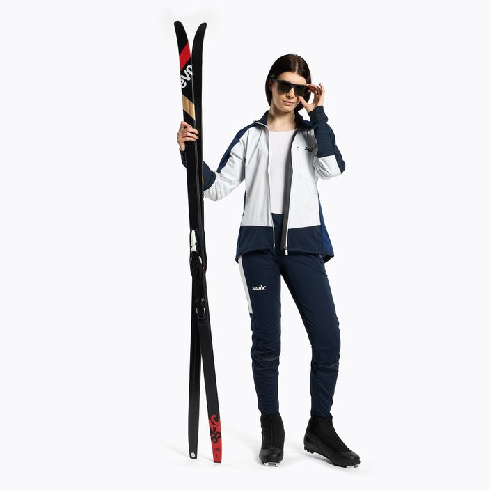 Swix Dynamic moterų slidinėjimo striukė balta-mėlyna 12591-99990 2