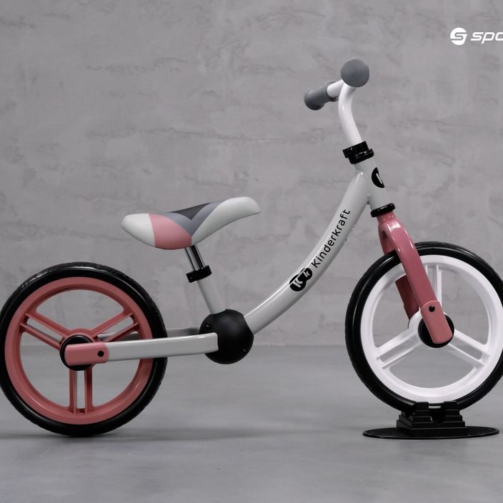 Kinderkraft 2Way Next dviratis pilkai rožinės spalvos KR2WAY00PNK00000 7
