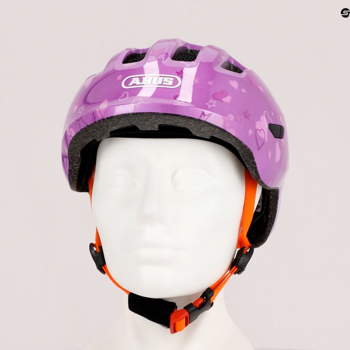 ABUS vaikiškas dviratininko šalmas Smiley 3.0 purpurinė žvaigždė 9