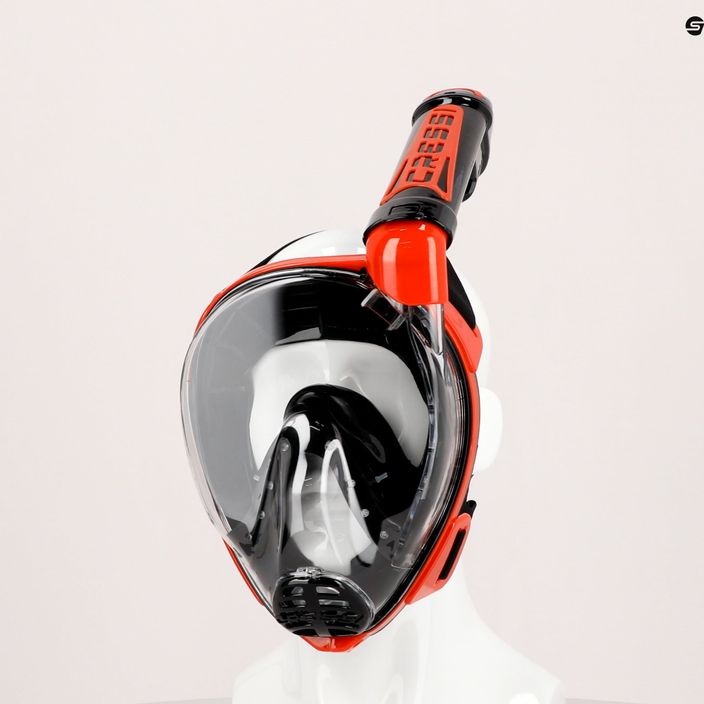 Cressi Duke Dry viso veido kaukė nardymui su vamzdeliu juodai raudona XDT005058 5