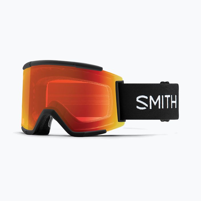 Smith Squad XL juodi/chromapop kasdieniai raudoni veidrodiniai slidinėjimo akiniai M00675 7