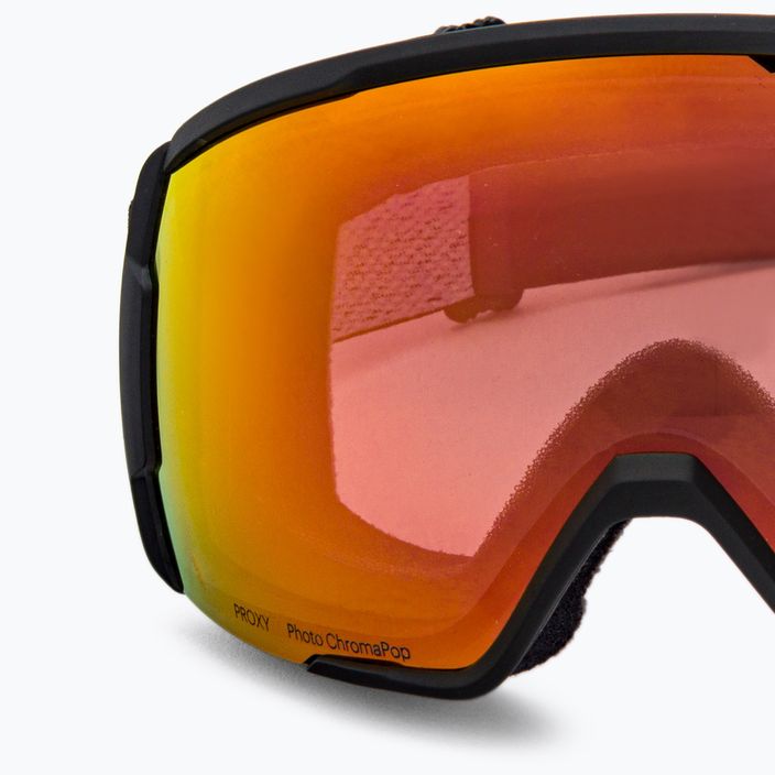 Smith Proxy slidinėjimo akiniai juodi/chromapop fotochrominiai raudoni veidrodžiai M00741 5