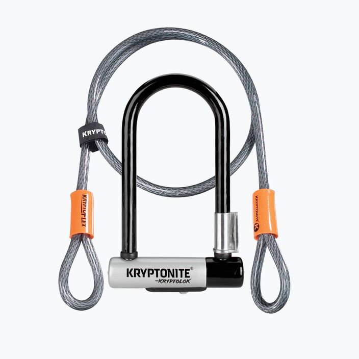 Kryptonite U-Lock dviračių užraktas Kryptolok juodas Mini-7 su