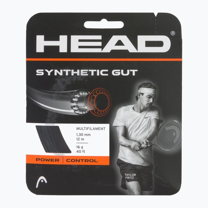HEAD Synthetic Gut teniso stygos 12 m juodos spalvos 281111