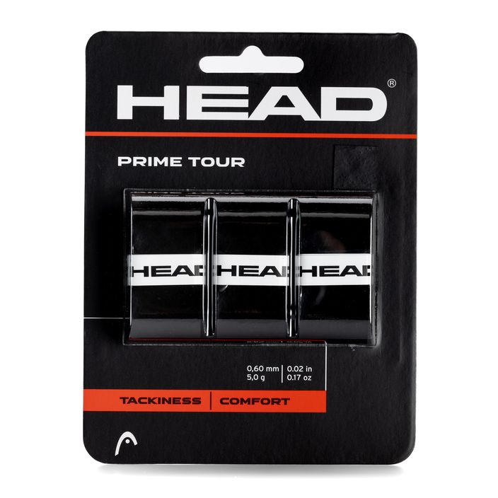 HEAD Prime Tour teniso raketės apvyniojimas 3 vnt. juodas 285621 2