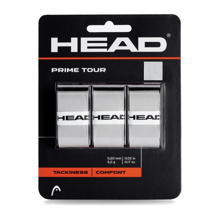 HEAD Prime Tour teniso raketės apvyniojimas 3 vnt. pilkos spalvos 285621 2