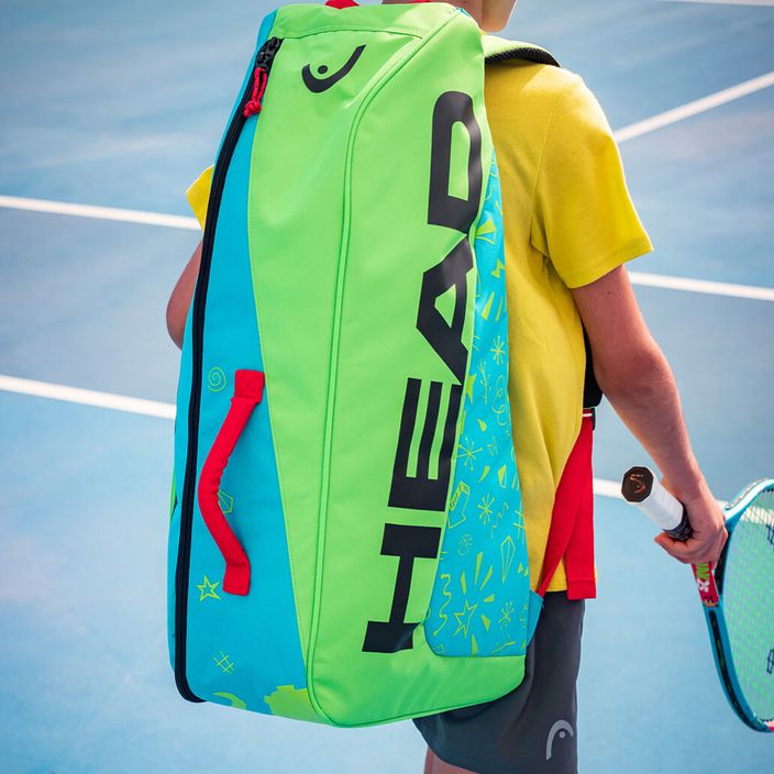 HEAD vaikiškas teniso krepšys Junior Combi Novak 35 l mėlynai žalias 283672 8