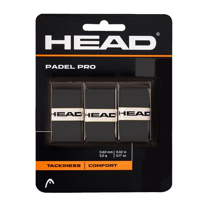 HEAD Padel Pro raketės apvyniojimas 3 vnt. juodas 285111 2