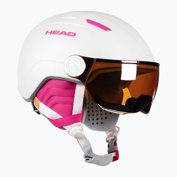 HEAD Maja Visor S2 vaikiškas slidinėjimo šalmas baltas 328172