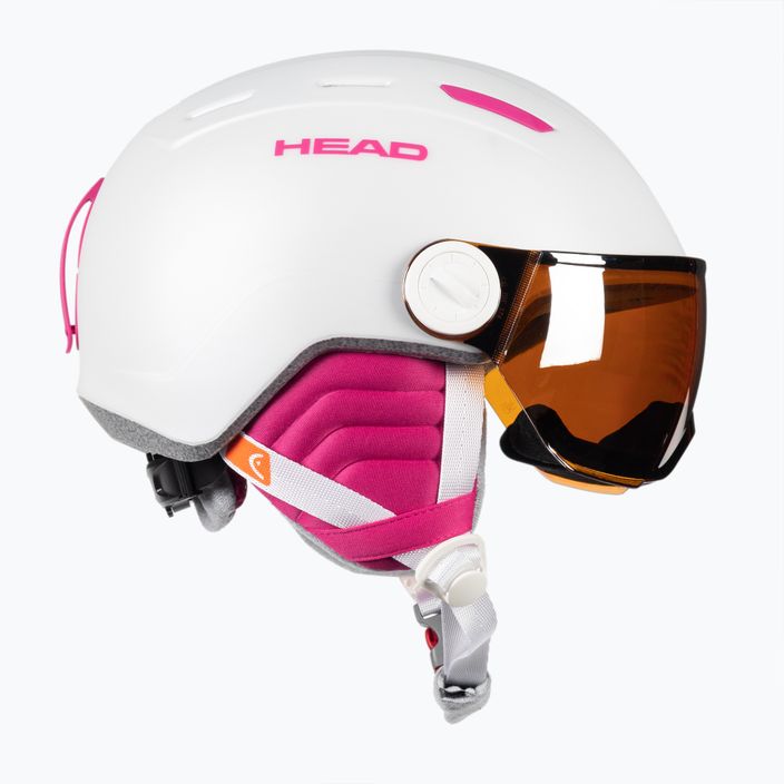HEAD Maja Visor S2 vaikiškas slidinėjimo šalmas baltas 328172 4