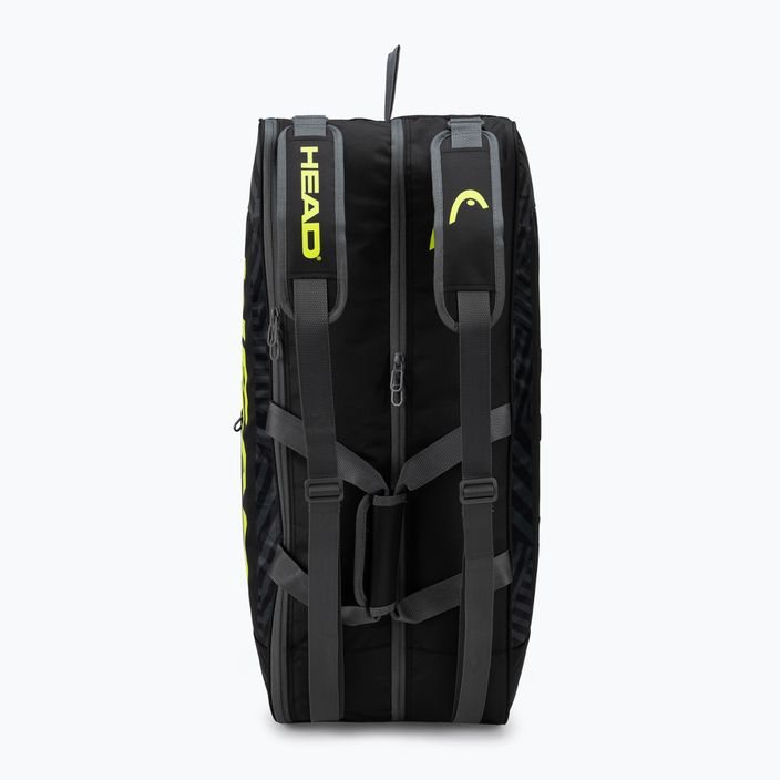 HEAD Base M teniso krepšys juoda/geltona 261413 5