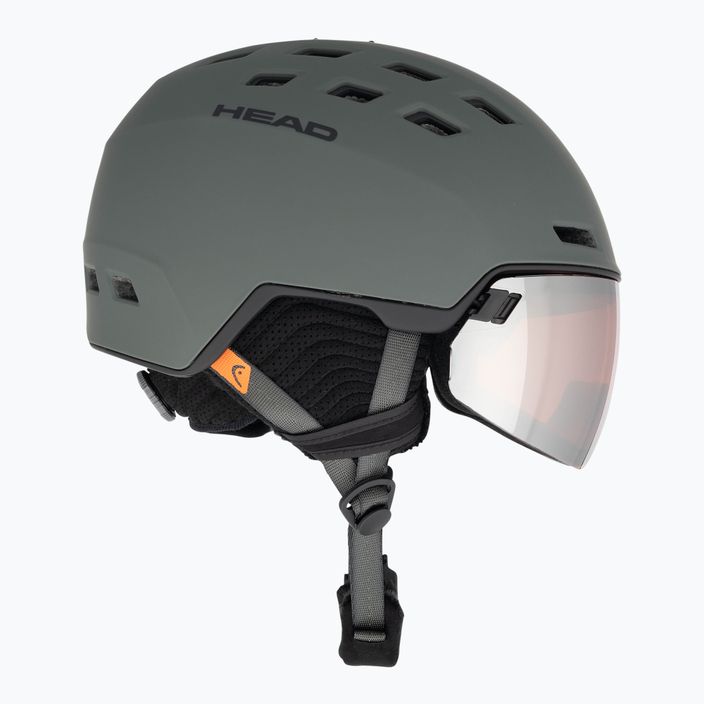HEAD Radar naktinis žalias slidinėjimo šalmas 5