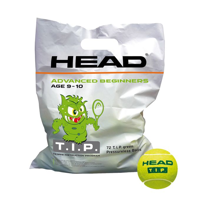 HEAD Tip Green 72 vaikiški teniso kamuoliukai žali 578280 2