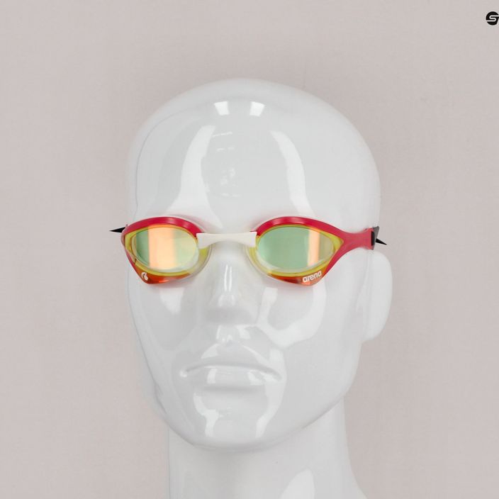 Arena plaukimo akiniai Cobra Ultra Swipe Mrirror geltoni variniai/rožiniai 8