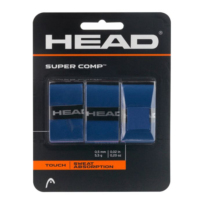 HEAD Super Comp teniso raketės apvyniojimas 3 vnt. mėlynos spalvos 285088 2