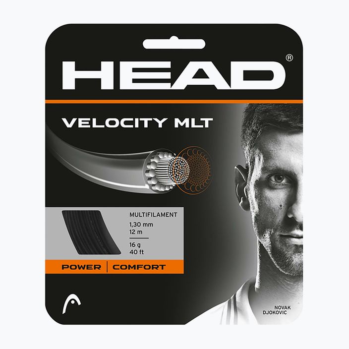HEAD Velocity MLT teniso stygos 12 m juodos spalvos 281404