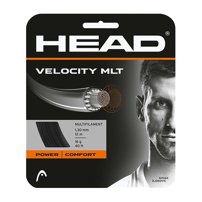HEAD Velocity MLT teniso stygos 12 m juodos spalvos 281404 2