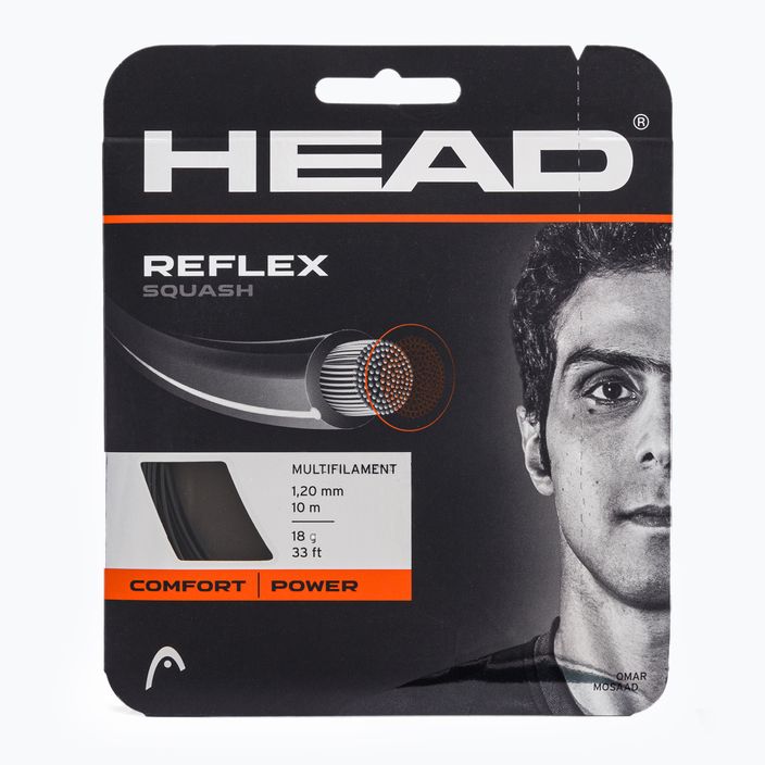 HEAD squash virvelė kv Reflex Squash 10 m black 281256