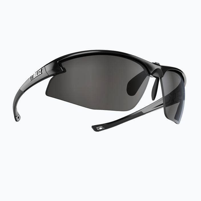 Bliz Motion + S3 blizgantys metaliniai juodi/dūminiai sidabriniai veidrodiniai dviratininko akiniai 2