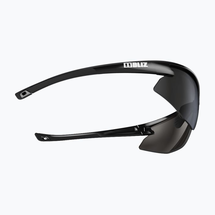 Bliz Motion + S3 blizgantys metaliniai juodi/dūminiai sidabriniai veidrodiniai dviratininko akiniai 5
