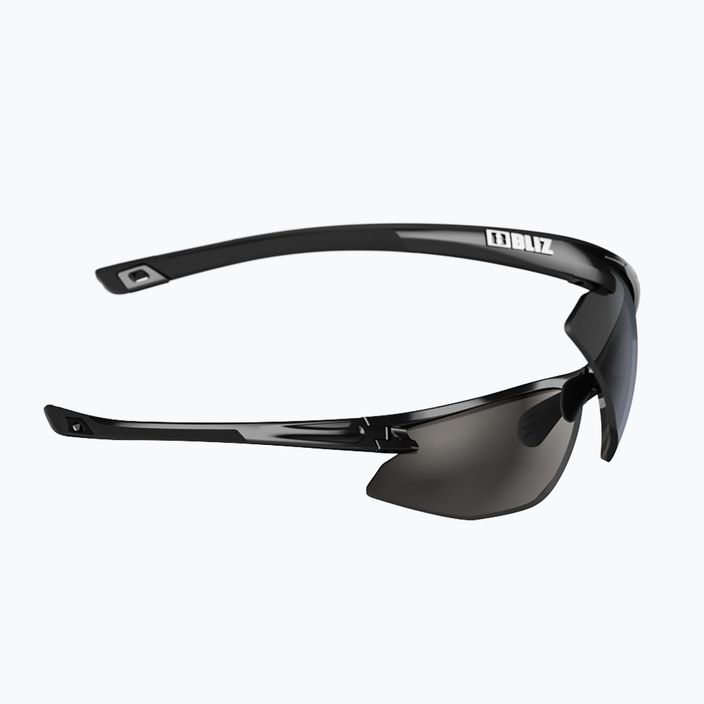 Bliz Motion + S3 blizgantys metaliniai juodi/dūminiai sidabriniai veidrodiniai dviratininko akiniai 6