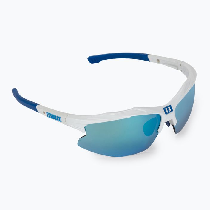 Bliz Hybrid balti/dūminiai mėlyni kelių dviračių akiniai