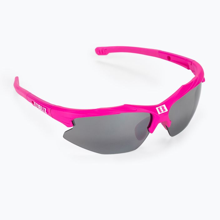 Bliz Hybrid mažieji rožiniai/dūminiai sidabriniai veidrodiniai dviratininkų akiniai