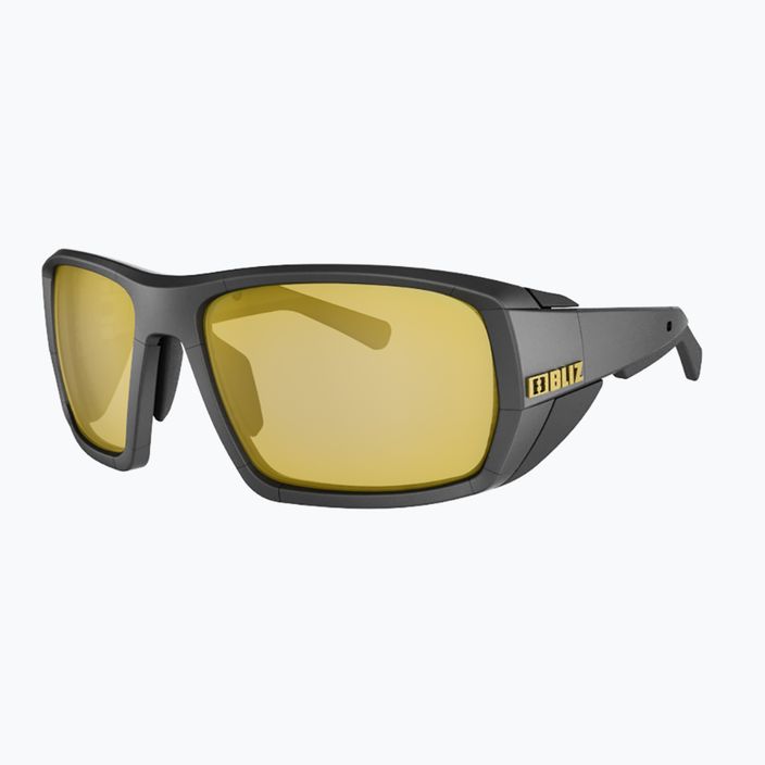 Bliz Peak S4 matiniai juodi/rudi auksiniai veidrodiniai dviratininko akiniai 2