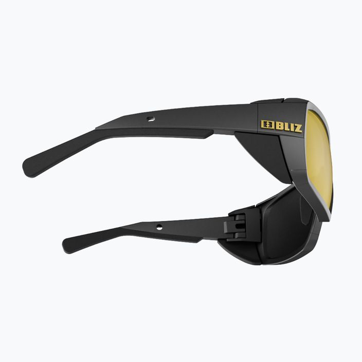 Bliz Peak S4 matiniai juodi/rudi auksiniai veidrodiniai dviratininko akiniai 4