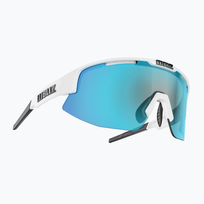Bliz Matrix Small dviratininko akiniai matiniai balti/dūminiai mėlyni multi 5