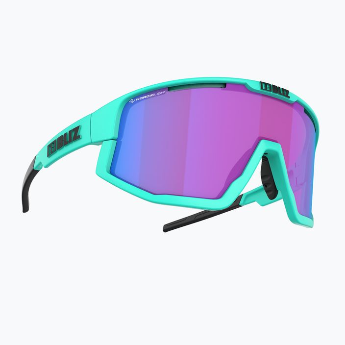 Bliz Fusion Nano Optics Nordic Light S2 dviratininkų akiniai matiniai turkio/begonijos/violetinės mėlynos spalvos multi 3