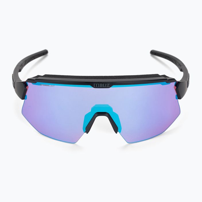 Bliz Breeze Nano Optics Nordic Light dviratininkų akiniai matiniai juodi/begonia/violetiniai mėlyni multi 3