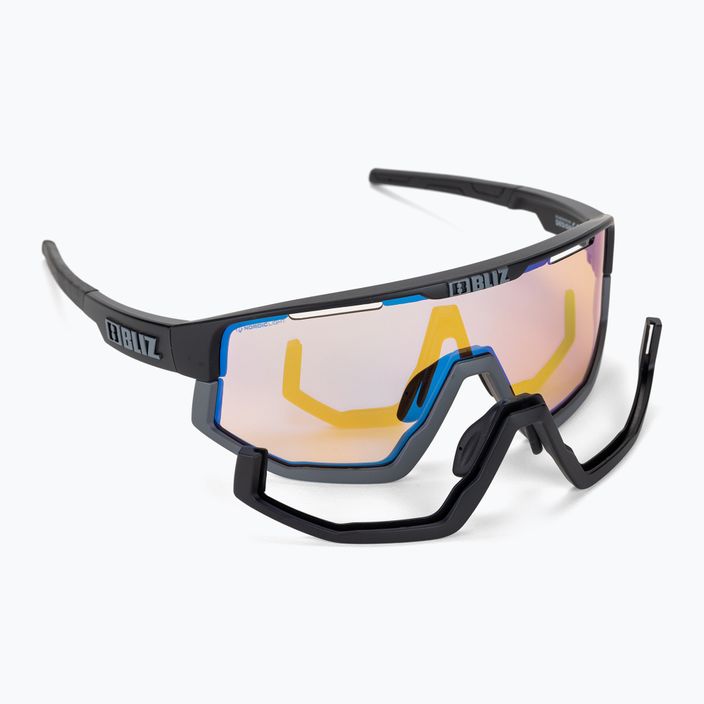 Bliz Fusion Nano Optics Nordic Light matiniai juodi/koraliniai/oranžiniai mėlyni kelių dviračių akiniai 5