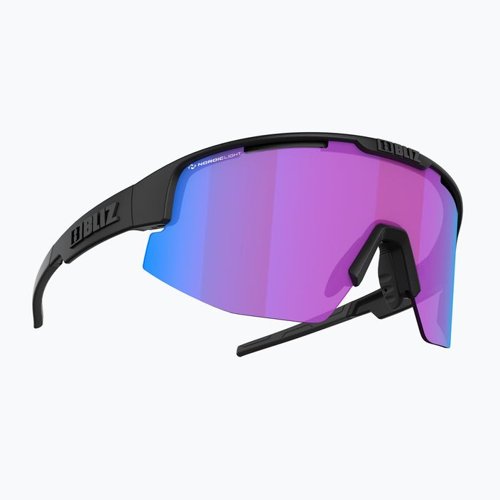 Bliz Matrix Nano Optics Nordic Light S2 dviratininkų akiniai matiniai juodi/begonia/violetiniai mėlyni multi 2