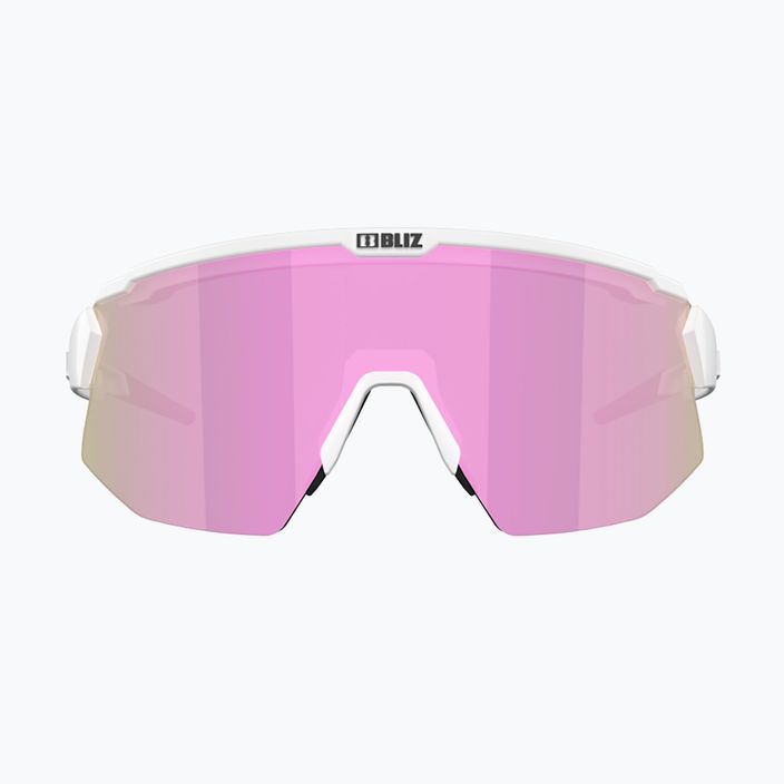 Bliz Breeze Small S3+S0 matiniai baltos/rudos spalvos rožiniai multi/skaidrūs dviratininkų akiniai 3