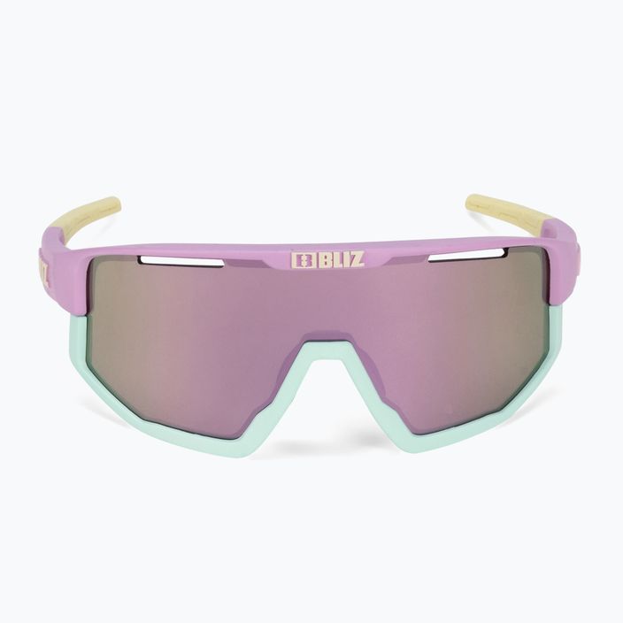 Bliz Fusion matiniai pasteliniai violetiniai geltoni logotipai / rudi rožiniai kelių dviračių akiniai 4