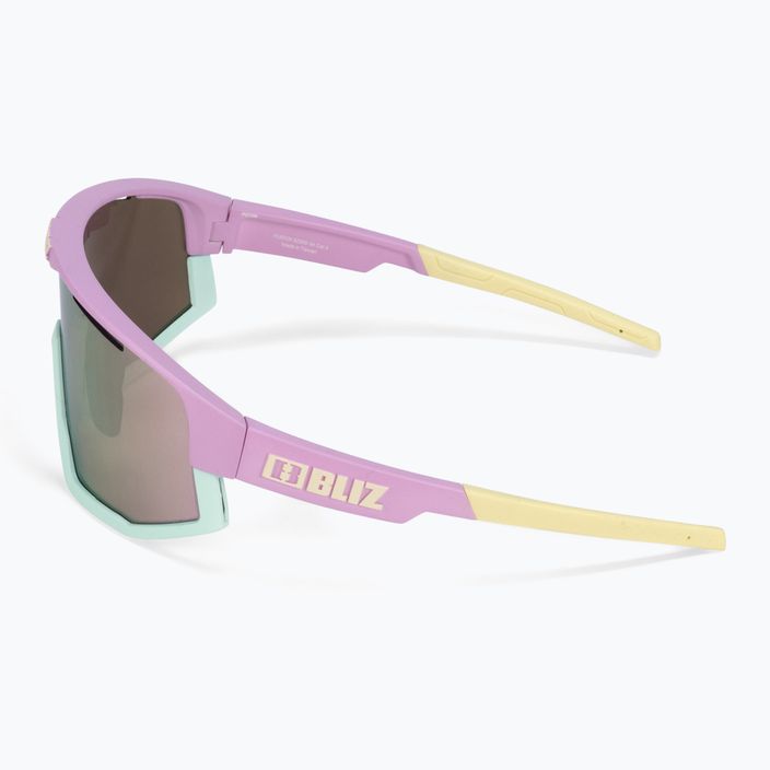 Bliz Fusion matiniai pasteliniai violetiniai geltoni logotipai / rudi rožiniai kelių dviračių akiniai 5