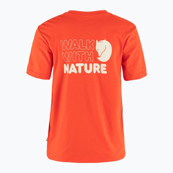 Moteriški marškiniai Fjällräven Walk With Nature flame orange 2