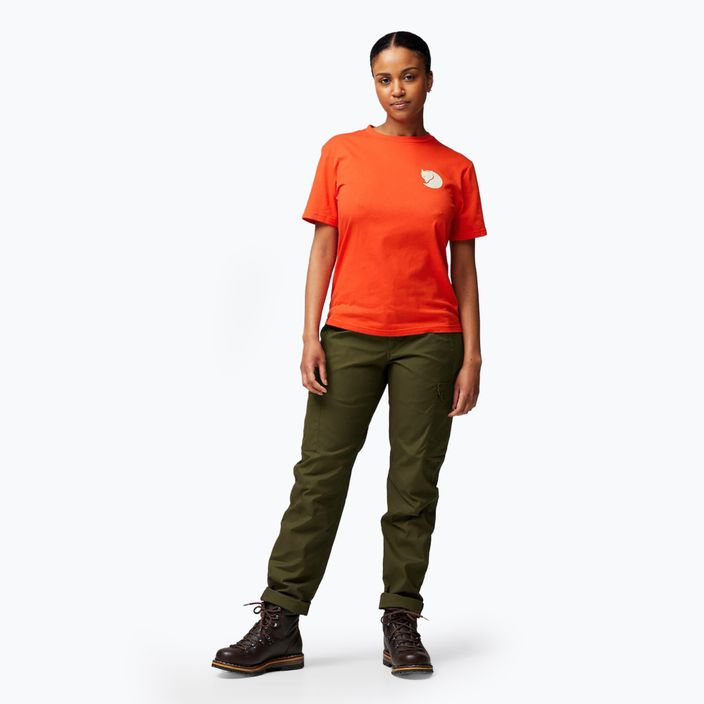 Moteriški marškiniai Fjällräven Walk With Nature flame orange 3
