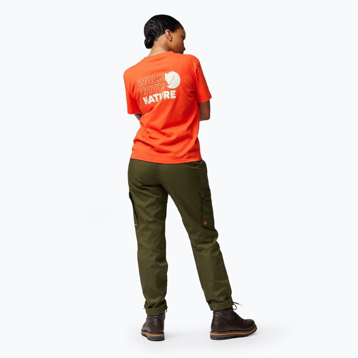Moteriški marškiniai Fjällräven Walk With Nature flame orange 4